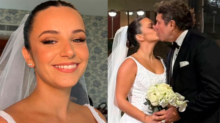Martina Vignolo brilló con su vestido de novia de Benito Fernández en su boda con Matías Alé