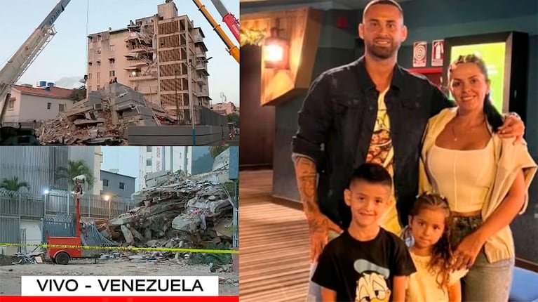 Terremoto en Venezuela: el futbolista argentino Lucas Trejo busca a su familia tras el derrumbe de su edificio