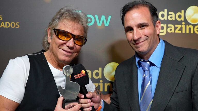 Beto Casella agradeció al público de Bendita tras recibir un premio Los más clickeados