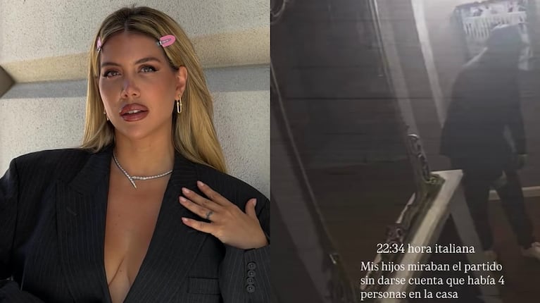 Wanda Nara mostró el impactante video del robo en su casa de Milán mientras sus hijos estaban adentro: “Había cuatro personas”