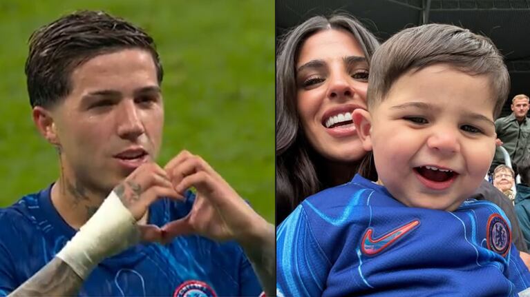 Video: Enzo Fernández celebró el título de Chelsea con Valu Cervantes y sus hijos