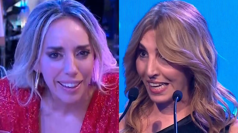 Video: los polémicos gestos de Tamara Pettinato cuando Karina Iavícoli ganó el Martín Fierro