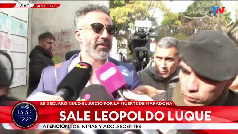 Leopoldo Luque habló con TN tras la nulidad del juicio por Diego Maradona.