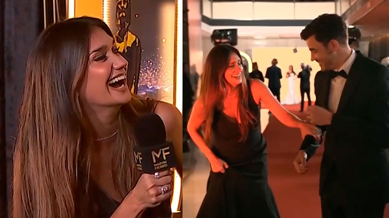 Video: Momi Giardina trastabilló en la alfombra roja de los Martín Fierro 2025 y desató risas