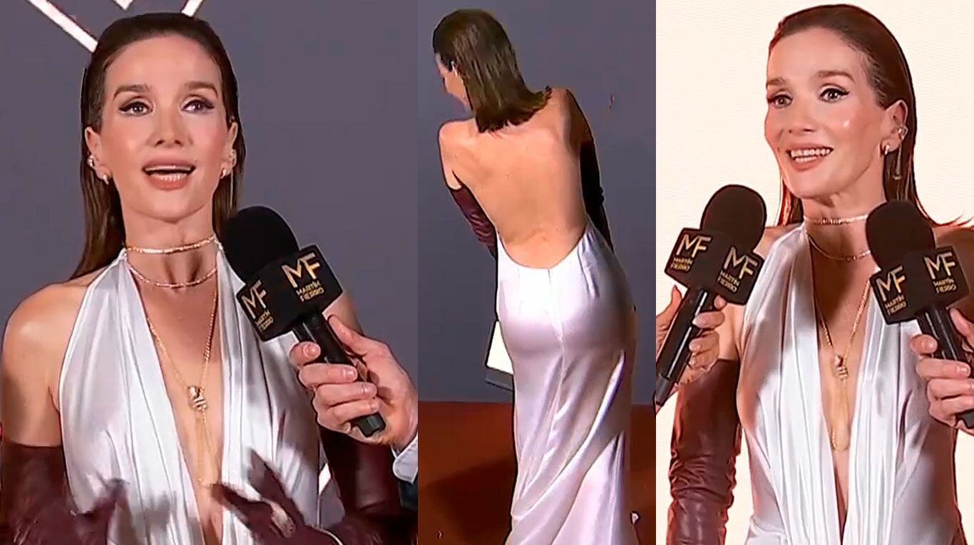 Natalia Oreiro deslumbró en la alfombra roja de los Martín Fierro 2025 y casi pierde un diamante