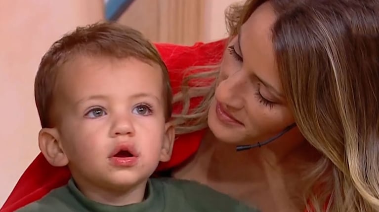 La tierna reacción de Luca, el hijo de Mica Viciconte y Fabián Cubero, al verse en la tele