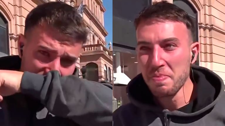 Un periodista lloró en vivo en la calle y señaló a sus compañeros: “Fue por ustedes”