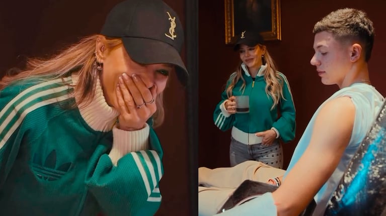 La reacción de Evangelina Anderson al ver el impactante tatuaje que se hizo su hijo en su honor