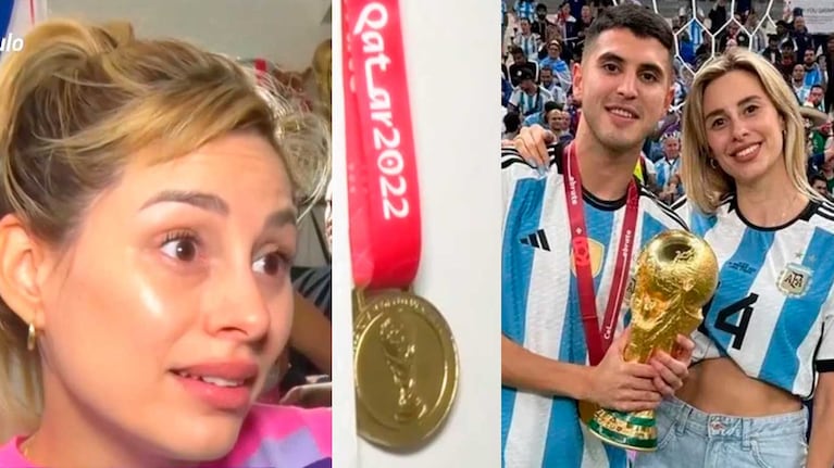 La ex de Exequiel Palacios remata su medalla de Campeón del Mundo: “Le conviene que no hable”