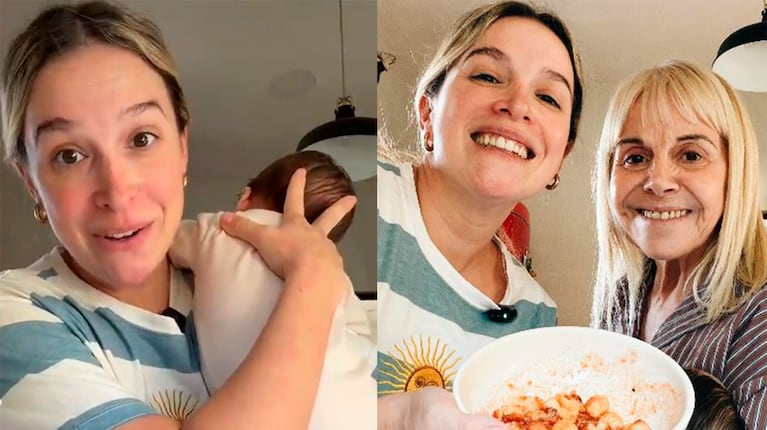 Niñera de lujo: Sofía Pachano hizo los ñoquis de la Tata mientras Claudia Villafañe cuidaba a su hijo