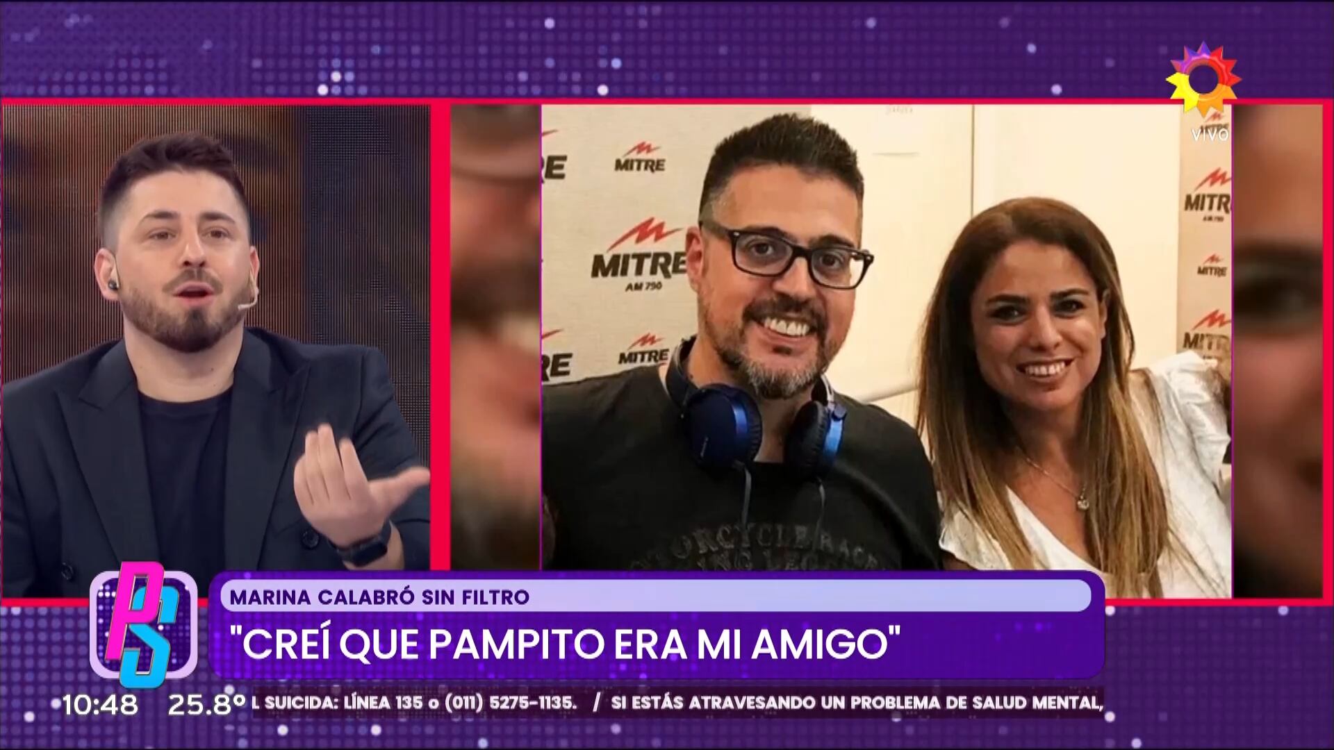 La respuesta de Pampito a Marina Calabró