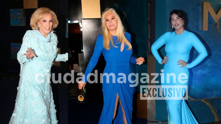 Tres potencias juntas: el encuentro de Mirtha Legrand, Susana Giménez y Wanda Nara en los Martín Fierro 2024