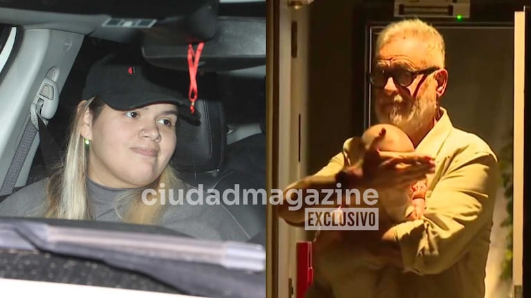 En fotos: el emotivo reencuentro de Morena Rial con su hijo Amadeo y su papá Jorge