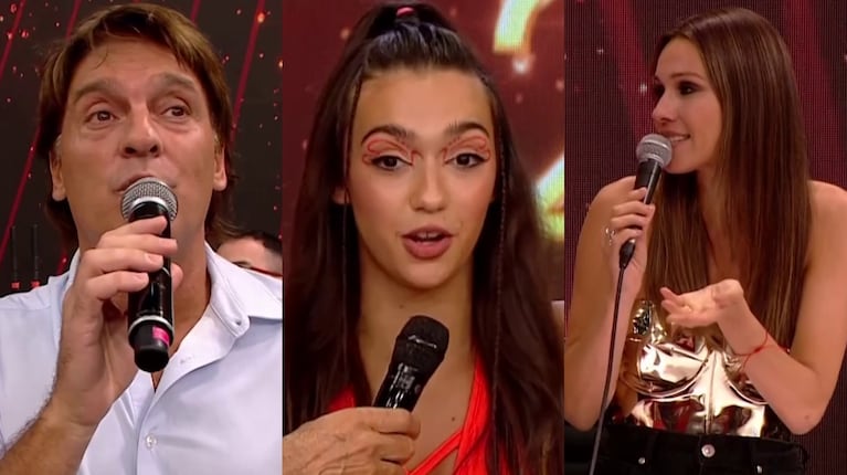 Picante ida y vuelta de Pampita con el papá de Juli Castro en el Bailando