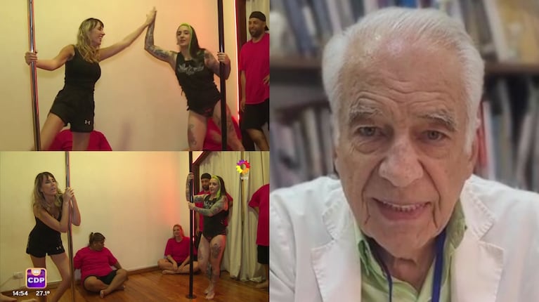 Estefanía Pasquini hizo el baile del caño en vivo: la contundente opinión de Alberto Cormillot