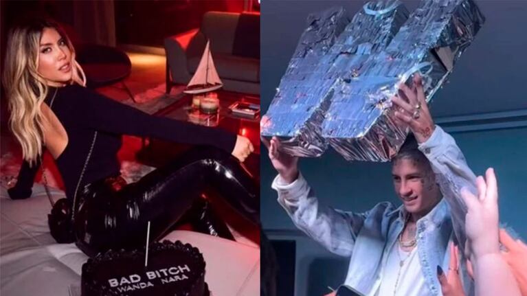Revelaron qué había dentro de la piñata del cumpleaños de Wanda Nara