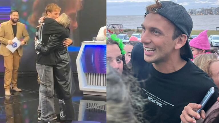 Bautista Mascia volvió a Uruguay: encuentro con sus fans y apasionado beso con Denisse González