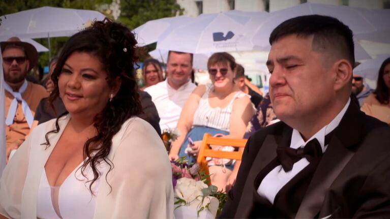 Luisito y Noelia de Cuestión de Peso se casaron en el Día de los Enamorados: el emocionante video