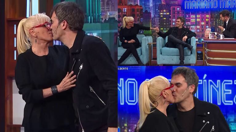 Valeria Lynch sorprendió a su pareja, Mariano Martínez, en plena nota: la reacción del cantante