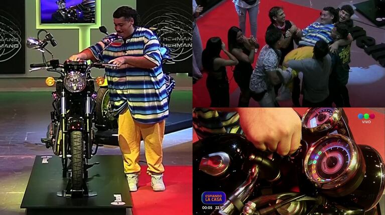 Manzana se ganó la moto en Gran Hermano 2023: la felicidad del participante y la reacción de sus compañeros 