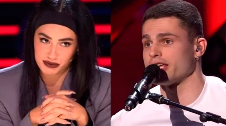 Lali Espósito y un participante de Factor X