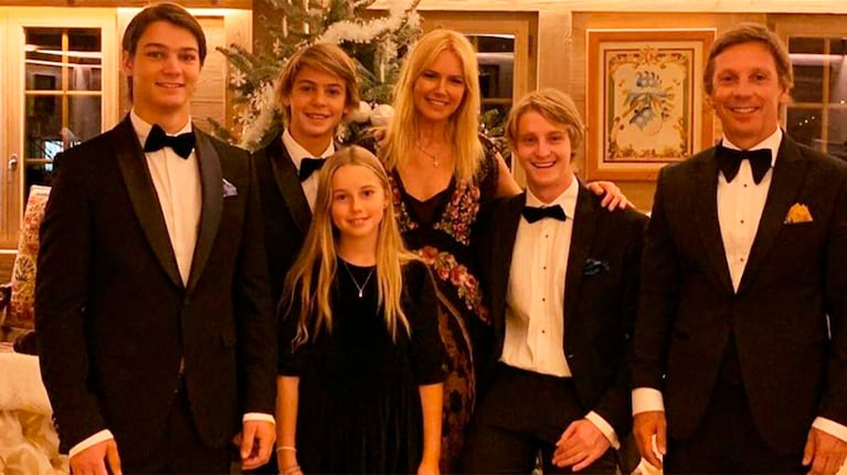 Valeria Mazza, Alejandro Gravier y sus hijos