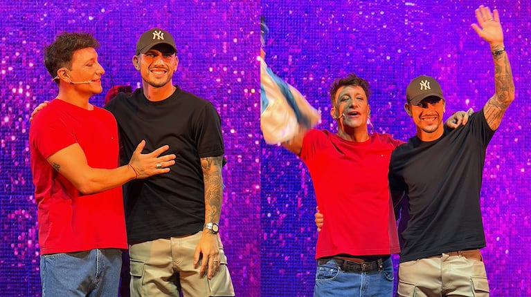 Leandro Paredes visitó a Nico Vázquez en el teatro y fue ovacionado: emocionantes fotos y videos