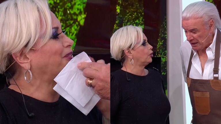 El provocativo ida y vuelta de Alberto Martín y Carmen Barbieri al aire con blooper incluido: “Qué puerquita”