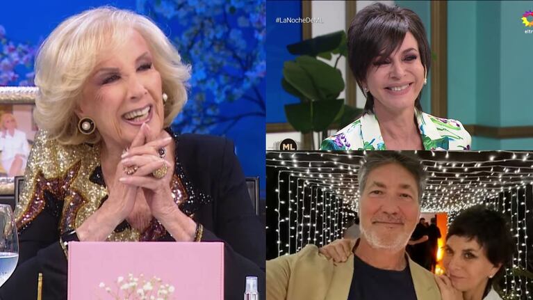 Mirtha Legrand hizo sonrojar a Mónica Gutiérrez al recordarle el blooper de su marido: “Lo que me he reído”
