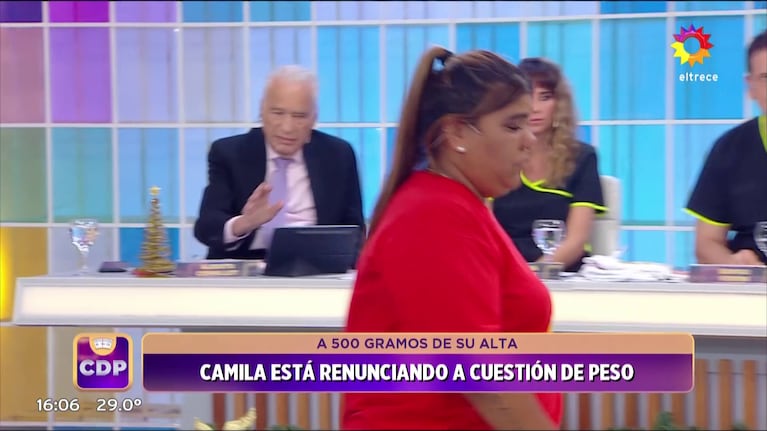 Por qué Camilota renunció a Cuestión de Peso a 500 gramos del alta: “Hasta acá llegué”