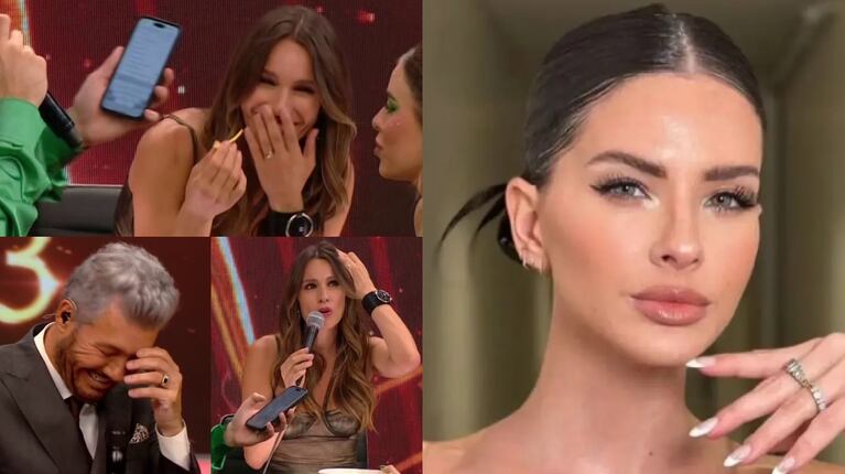 Pampita prestó su celular en vivo y la mandaron al frente con sus últimas búquedas en Internet