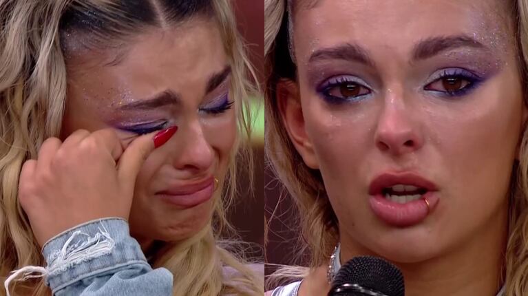 Desconsolado llanto de Nenu López, la novia de Martín Salwe, en el Bailando: “Tenía mucho miedo”
