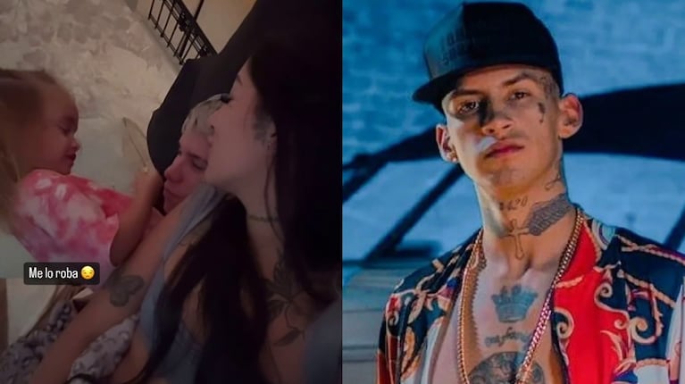 El video de Tamara Báez junto a su hija y nuevo novio que podría molestar a L-Gante: “Me roba”