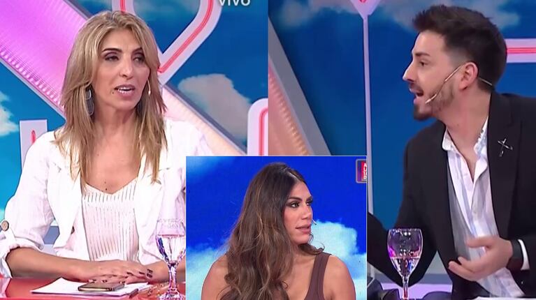 Después del cruce con Flor de la Ve, Pampito discutió con Karina Iavícoli en vivo: mirá qué pasó