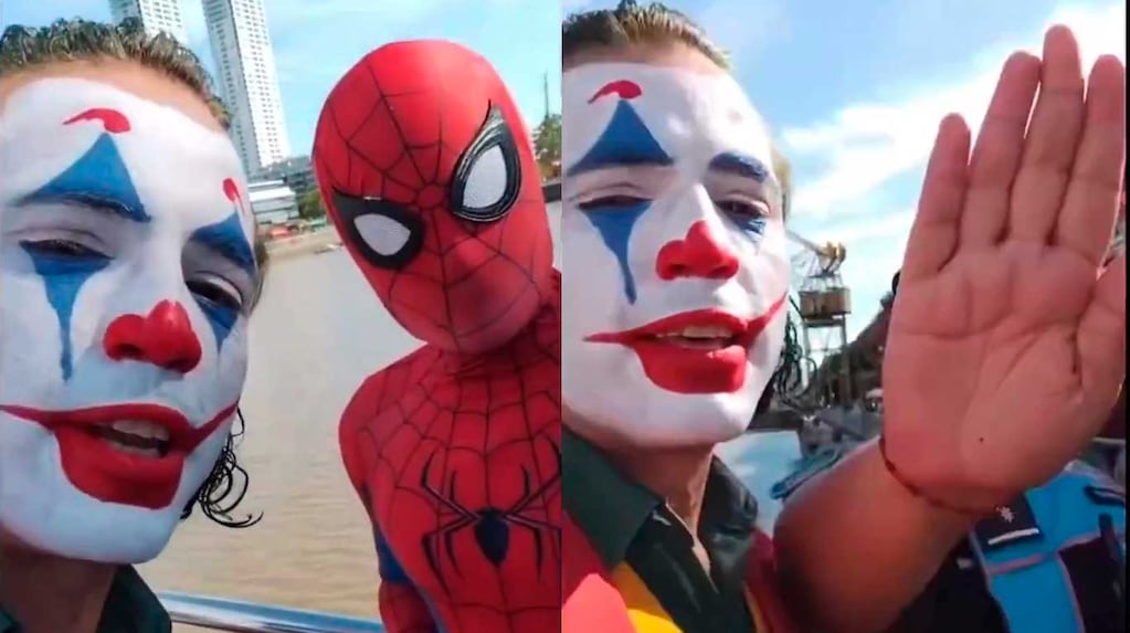Así fue el incidente entre el Joker argentino y Spider-Man en Puerto Madero