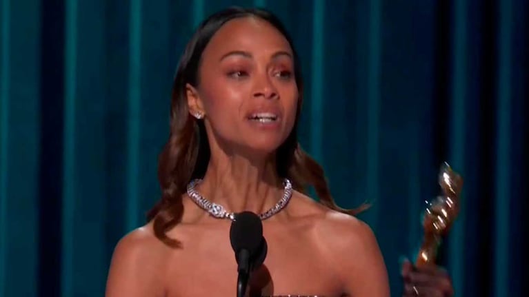 Zoe Saldaña ganó un Oscar, se lo dedicó a su abuela Argentina y se volvió viral