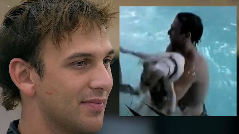 El video del tremendo accidente de Arturo en Gran Hermano: el perro se cayó a la pileta y Bautista lo salvó