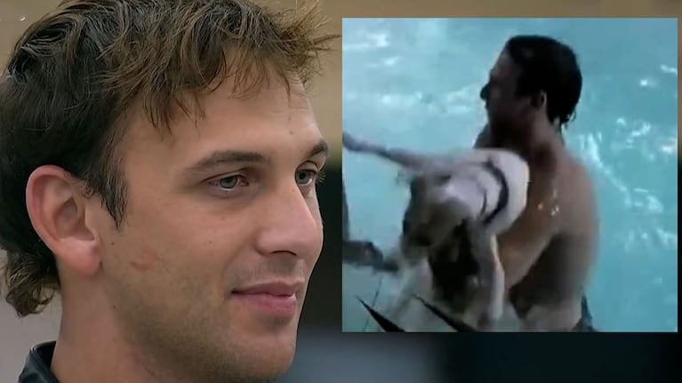 El video del tremendo accidente de Arturo en Gran Hermano: el perro se cayó a la pileta y Bautista lo salvó