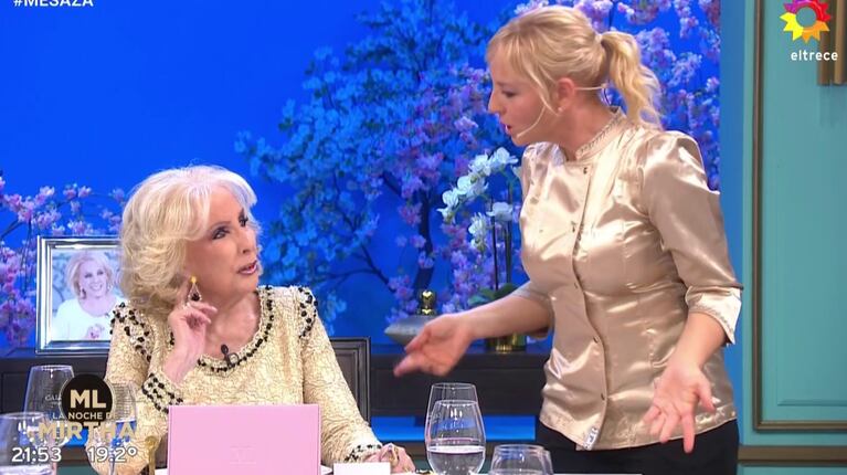 Mirtha Legrand sorprendió a Jimena Monteverde al escuchar el menú de la noche: “No me gusta”
