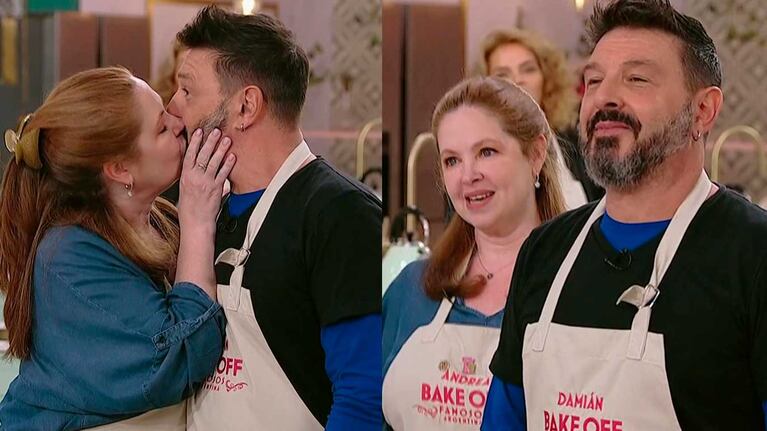 Bake off famosos: Damián de Santo y Andrea del Boca pasaron de los besos a la eliminación