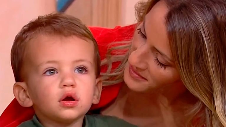 Mica Viciconte estaba “retando” a Luca Cubero y un inesperado gesto de su hijo la dejó muda: el video