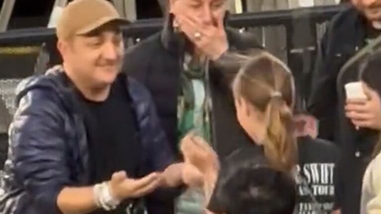 El video: Diego Topa fue a ver a Taylor Swift y protagonizó un inesperado blooper con una fan de la cantante