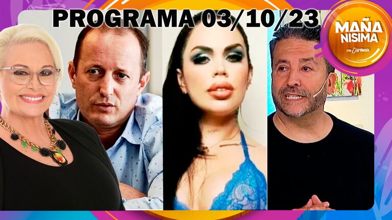 Mañanísima - Programa completo 03/10/23 ANÁLISIS GESTUAL DE MARTÍN INSAURRALDE Y SOFÍA CLERICI