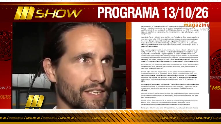 MSHOW - Programa del 13/10/26