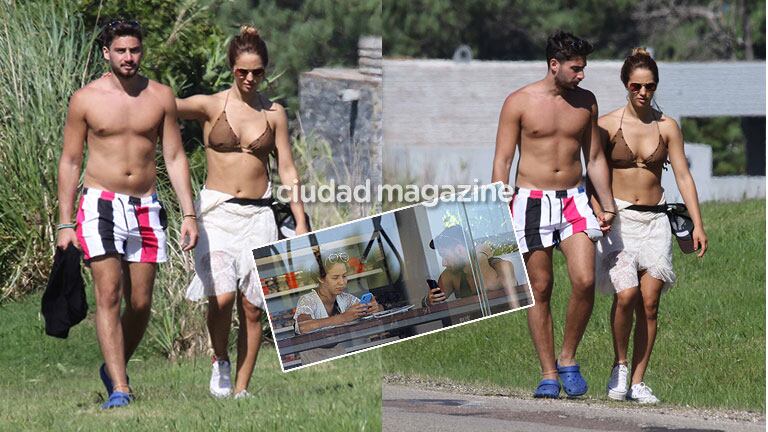 Flor Vigna y Nicolás Occhiato, mimosos y divertidos en la playa de José Ignacio