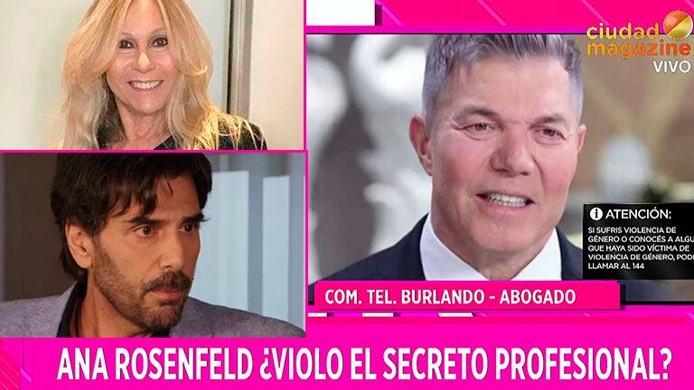 Fernando Burlando opinó en Flor de Tarde de la sanción a Ana Rosenfeld tras renunciar a la defensa de Juan Darthés