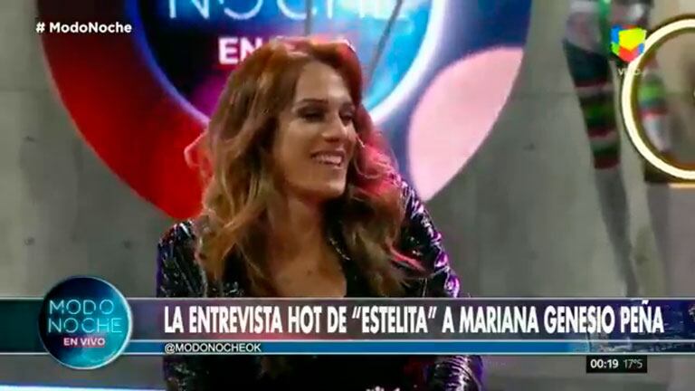Enigmática respuesta de Mariana Genesio Peña cuando le preguntaron si vio algún famoso desnudo: “Ay, me ponés en un aprieto”