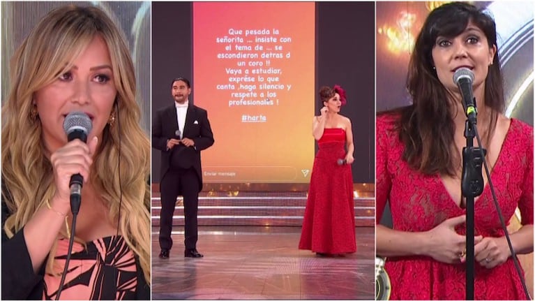 Tremendo cruce de Karina la Princesita con la coach Natalia Cociuffo en Cantando 2020