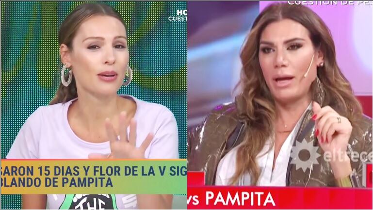 La reacción de Pampita luego de que Flor de la Ve difundiera el audio que le envió la modelo por Instagram