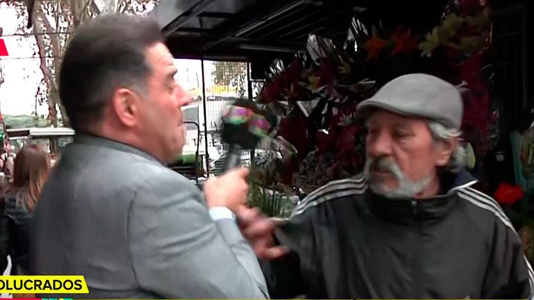 Mariano Iúdica quiso entrevistar a un florista en la calle... ¡y casi terminan a las trompadas!